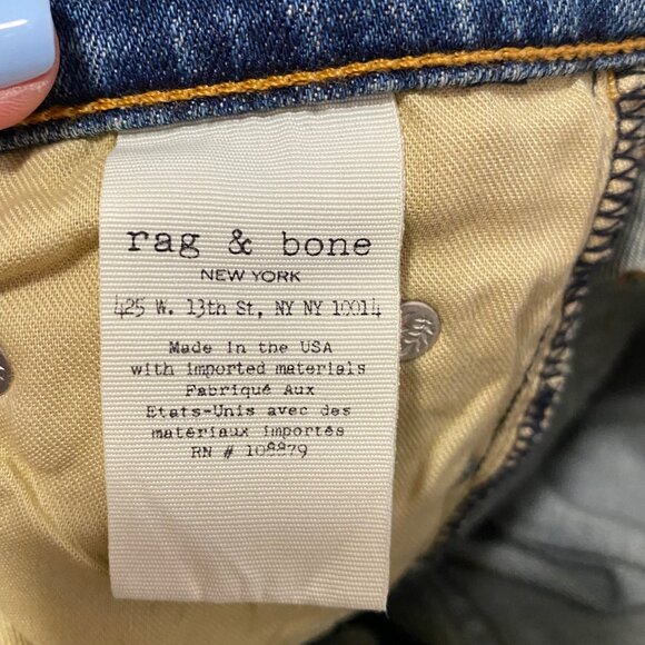 Rag & Bone The Dre Boyfriend Skinny Jeans in Armitage Size 25 NWT - Picture 9 of 12